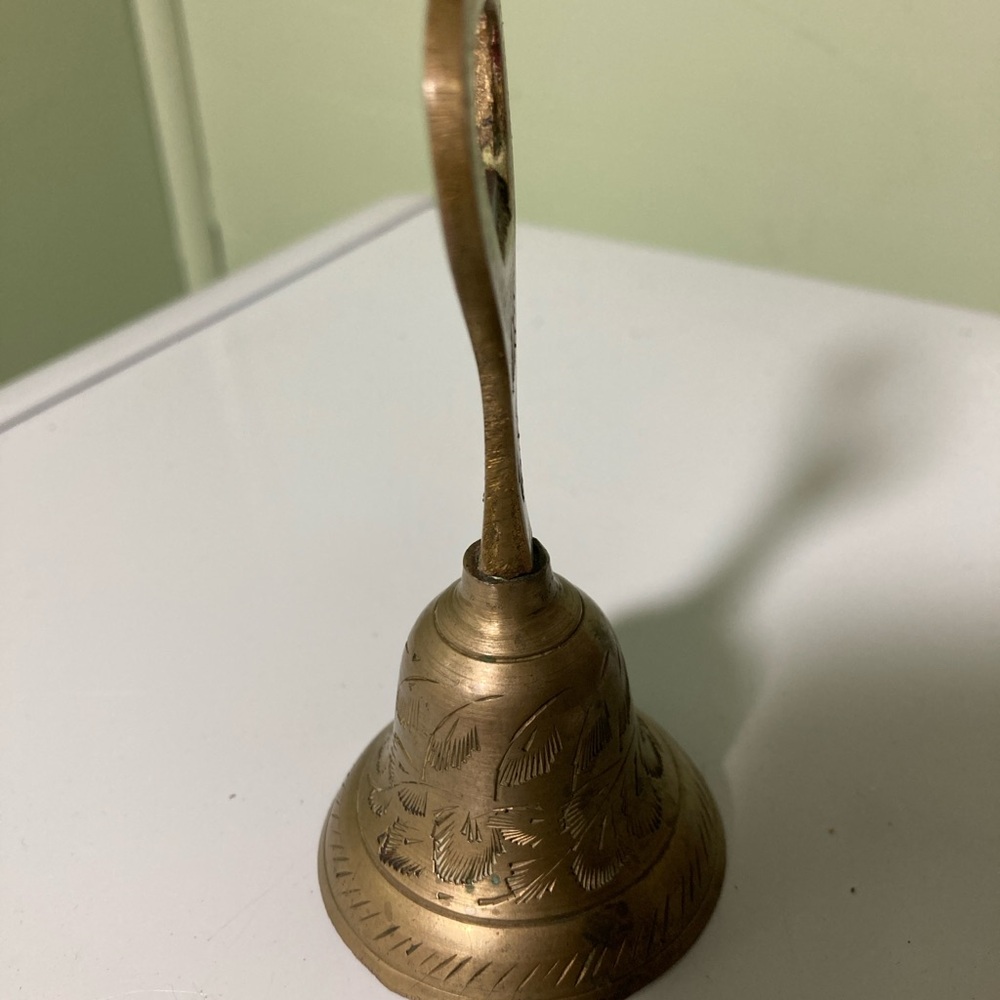 Vintage Brass Hand Bell - Handheld Solid Brass Bell with - bottle opener - Picture 2 of 5